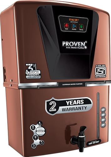 Proven Jupiter RO Water Purifier for Home, 12L | RO+UF+UV with Copper, Zinc & Alkaline, TDS Adjuster, ISI Certified, Borewell & Hard Water